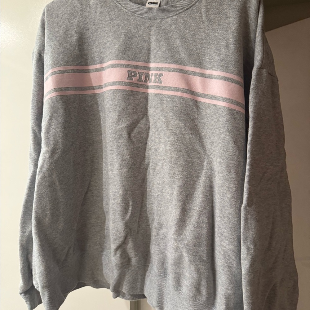 Victoria's Secret Gray and Pink Sweater
